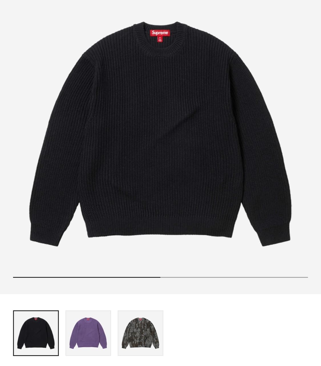 25/ss 슈프림 올드 잉글리쉬 니트 블랙 상품이미지2