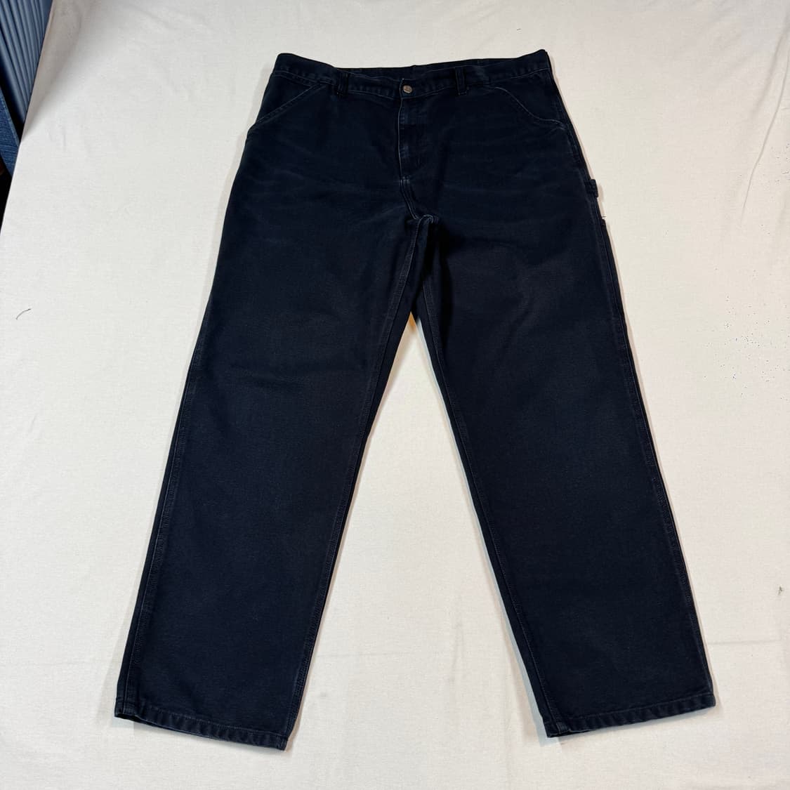 40inch) 칼하트 싱글니 블랙 카펜터 덕 캔버스 워크팬츠 상품이미지4