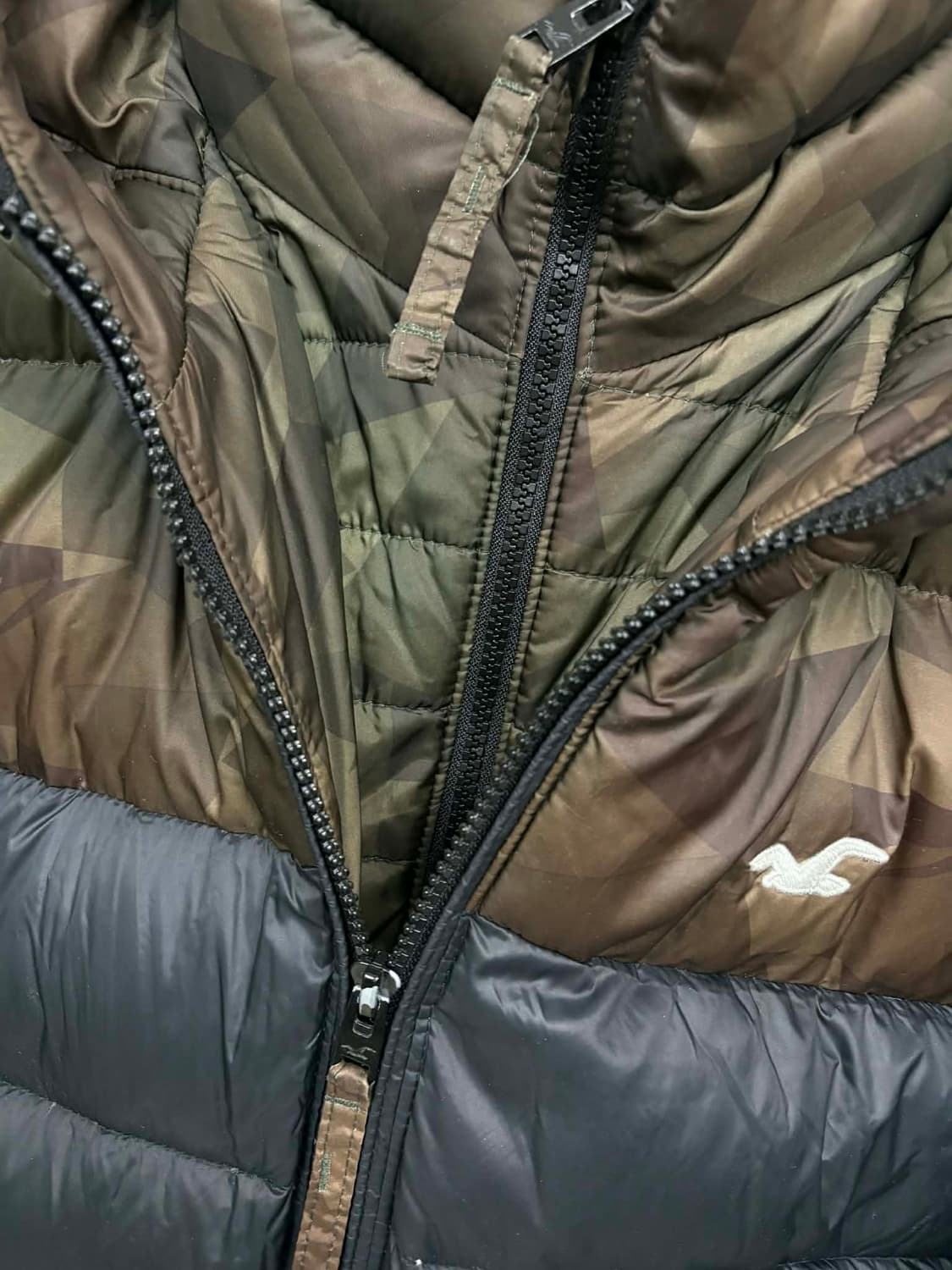 [M] 홀리스터 카모플라쥬 블록 다운 후드 패딩 상품이미지6