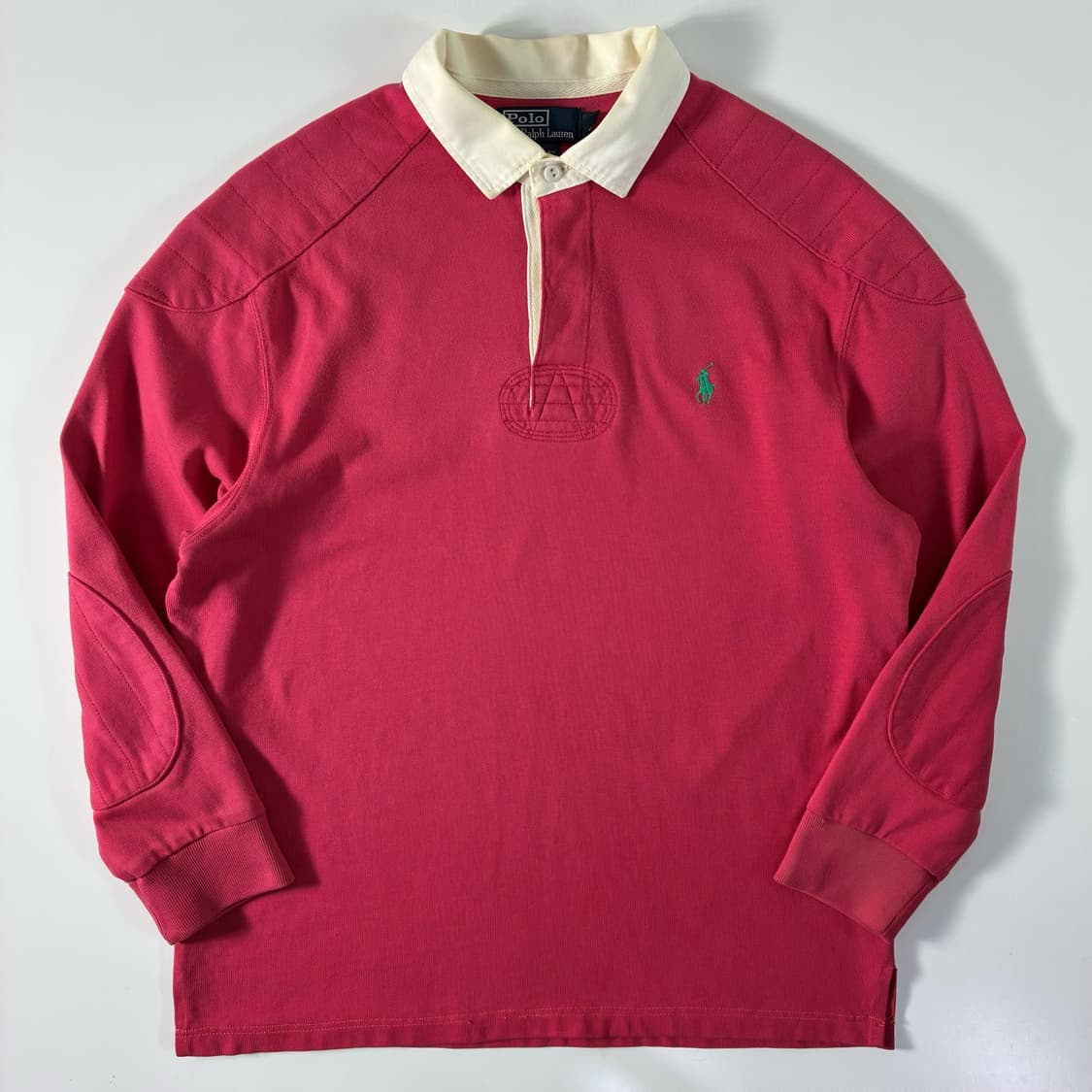 Polo  폴로 랄프로렌 자수 코튼 핑크 럭비티 상품이미지1