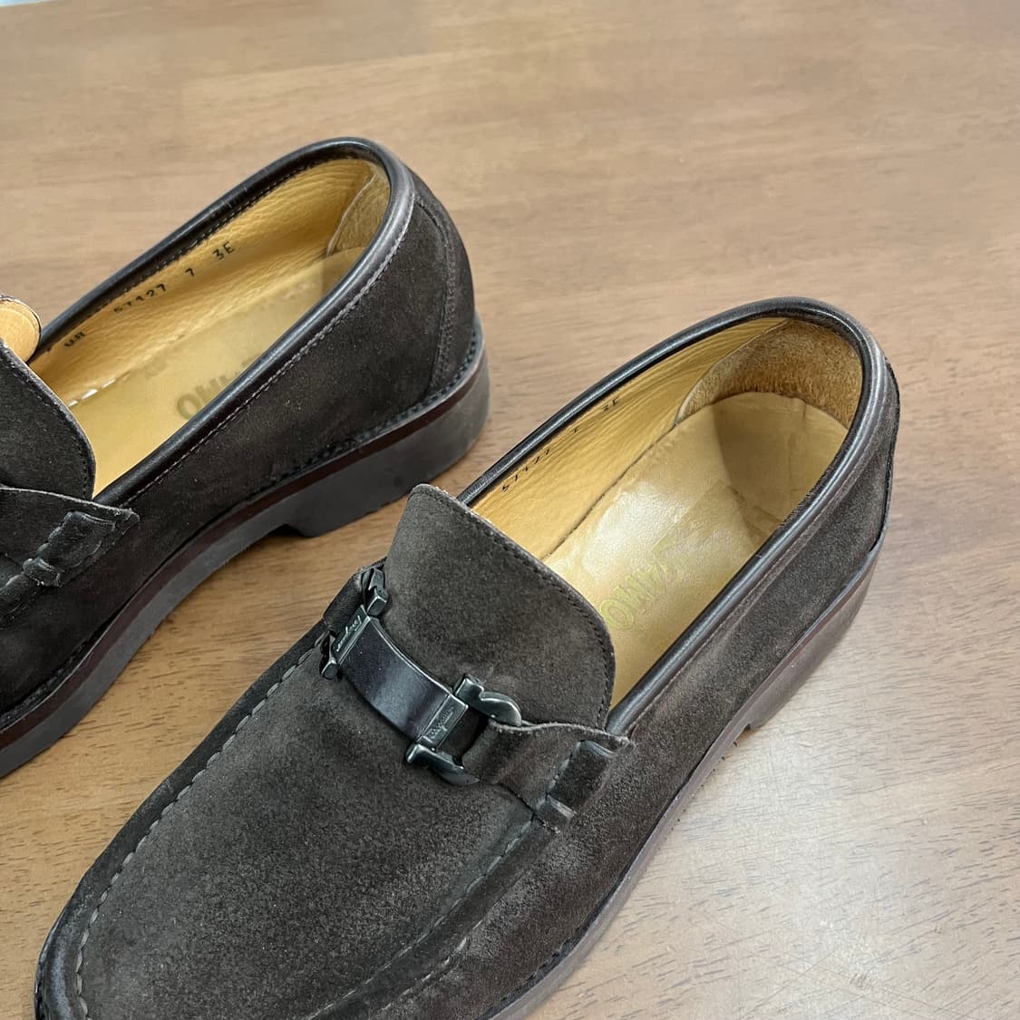 페레가모 간치니 스웨이드 로퍼 Uk7 상품이미지3