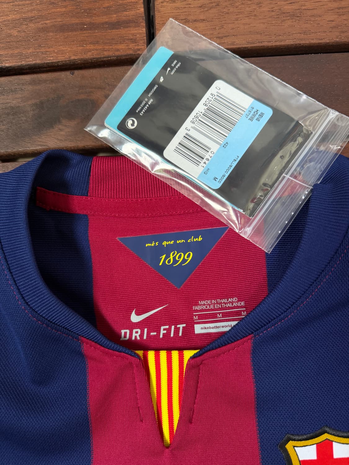 14-15 바르셀로나 홈 긴팔 새제품 상품이미지5