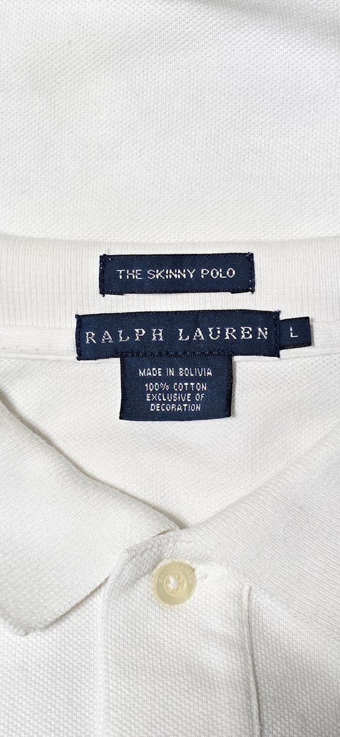 폴로 랄프로렌 여성 흰색 스키니 카라티 L 상품이미지3