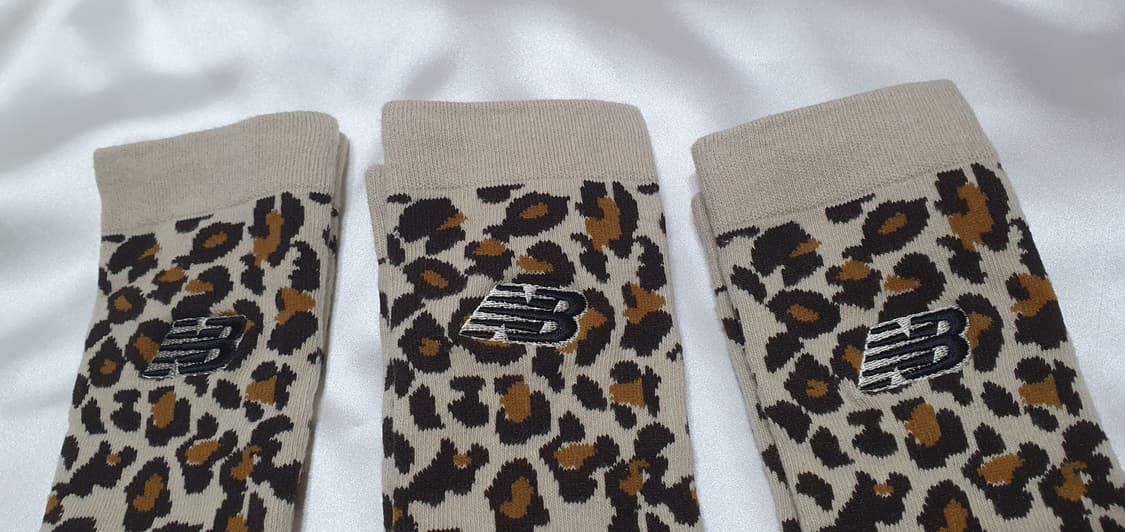 호피 레오파드 브라운 블랙 뉴발란스 양말 상품이미지4