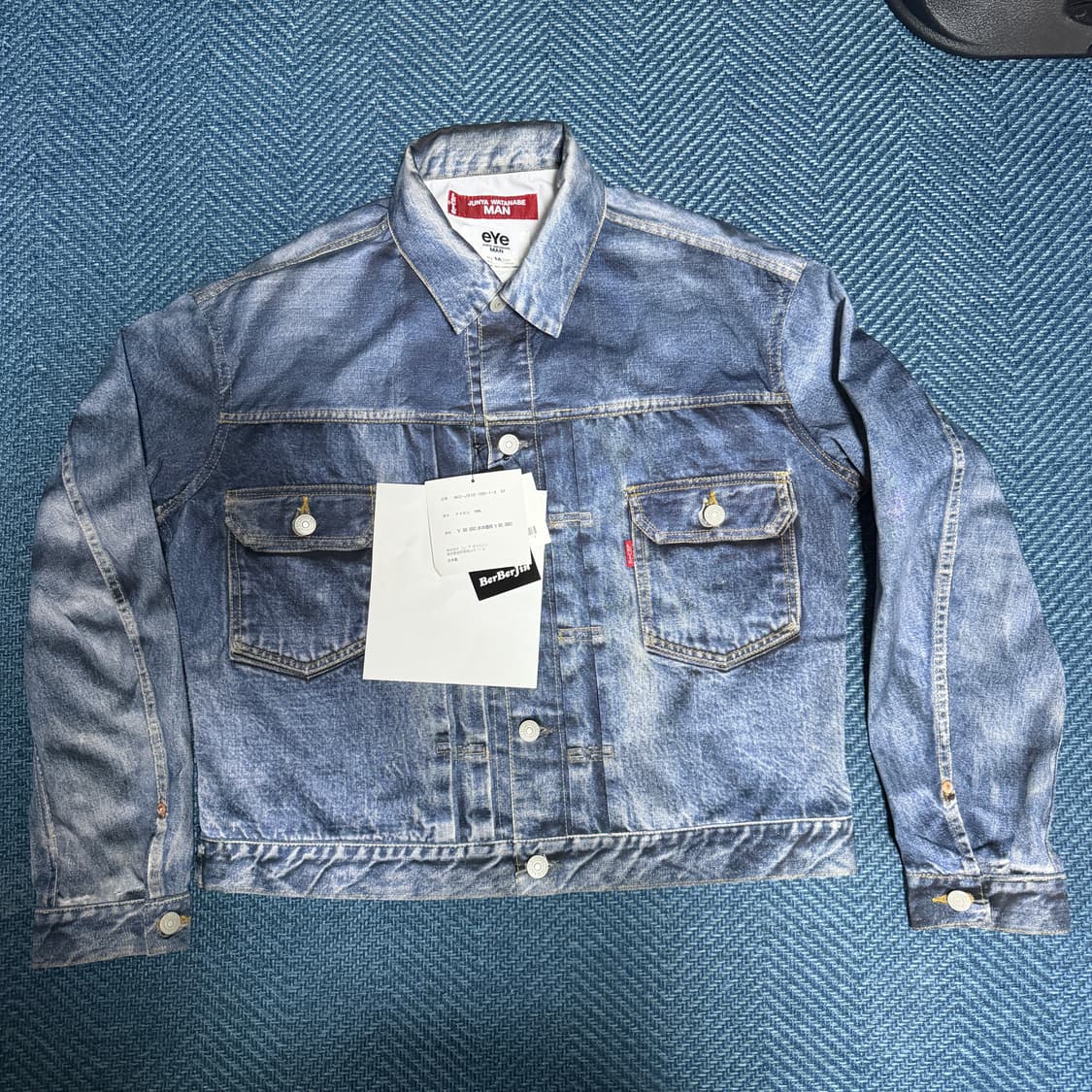 [M]준야 와타나베 베르베르진 베이츠 리바이스 데님 프린팅 자켓 상품이미지1