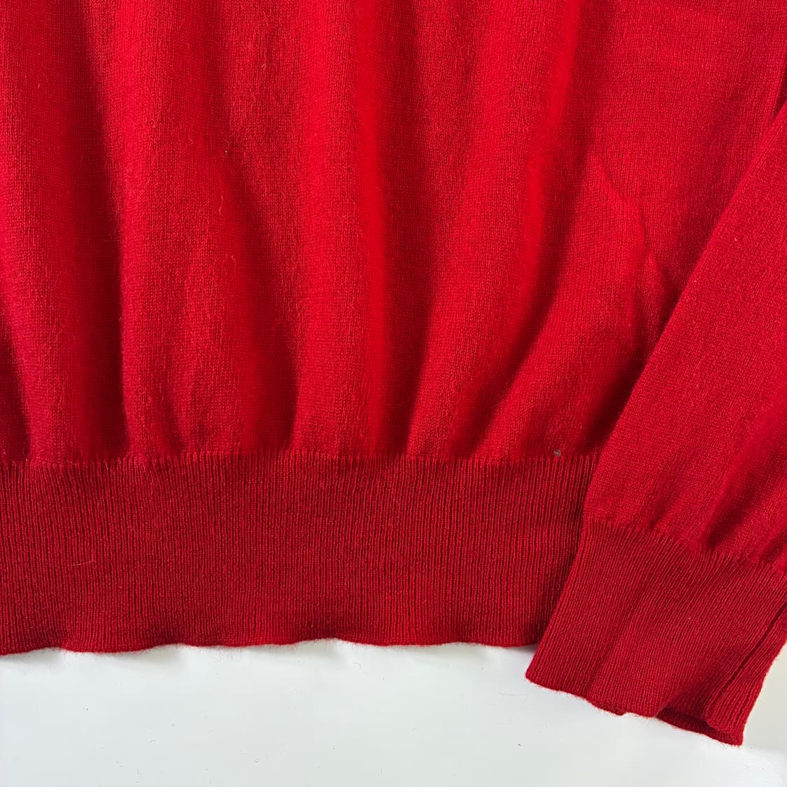 Polo  폴로 랄프로렌 자수 브이넥 레드 울 니트   상품이미지4