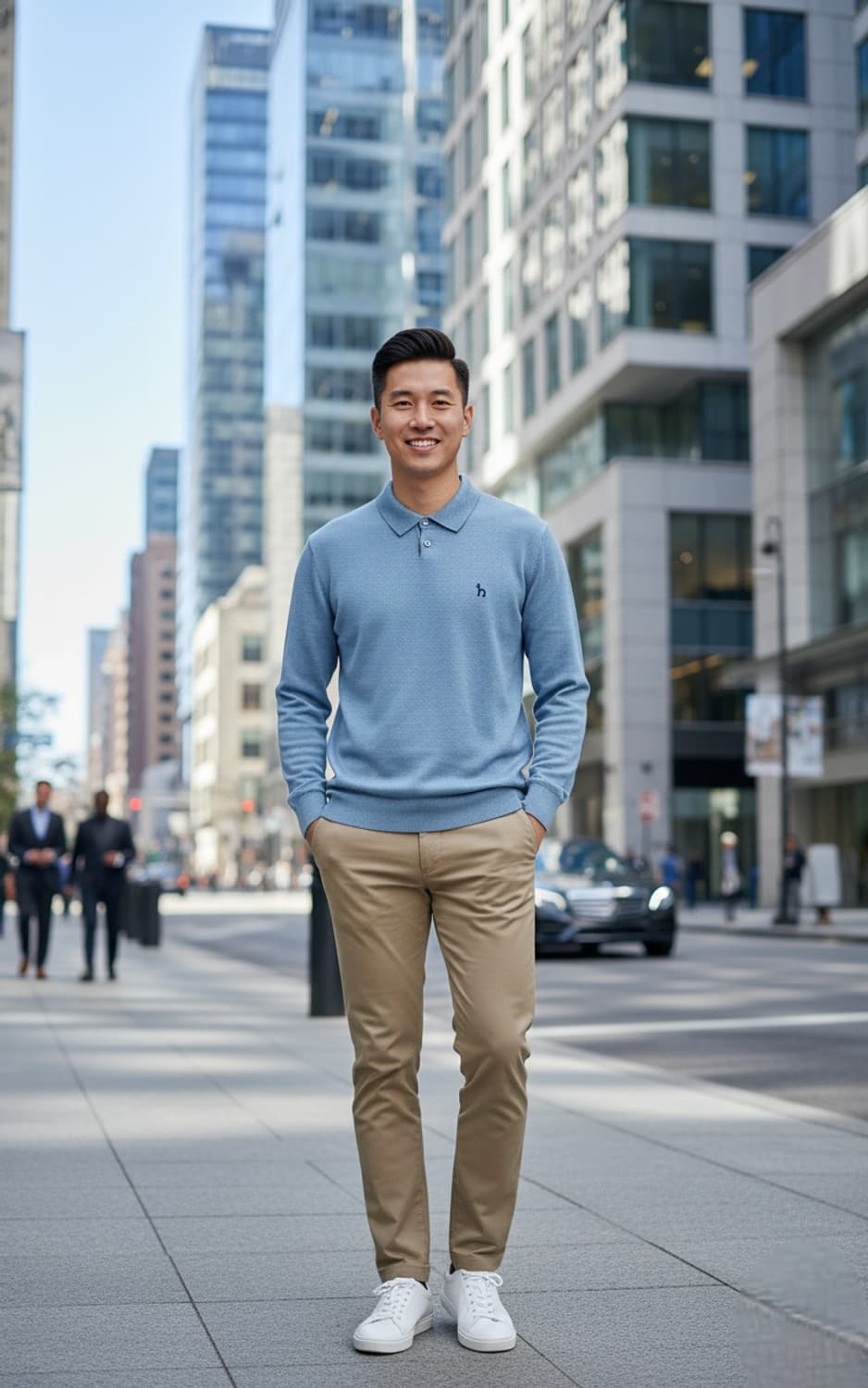 100.헤지스 카라 니트  상품이미지1