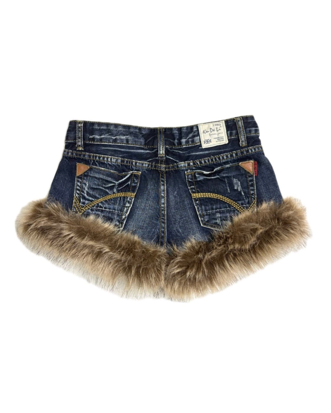 갸루 펑크 y2k 퍼 숏팬츠 퍼 팬츠 퍼 반바지 상품이미지4