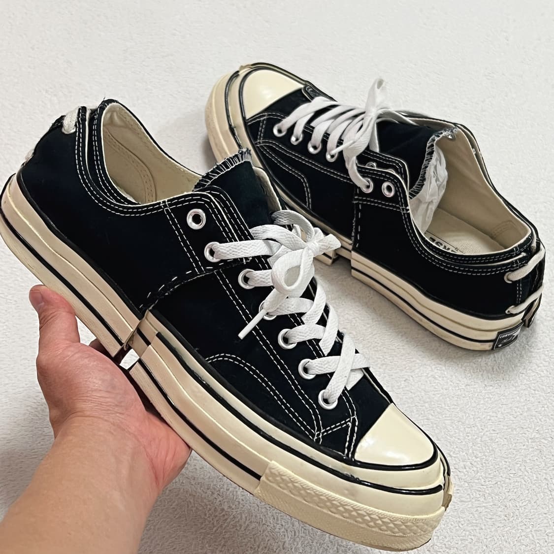 컨버스 척 70 로우 블랙 펑첸왕 커스텀 상품이미지4