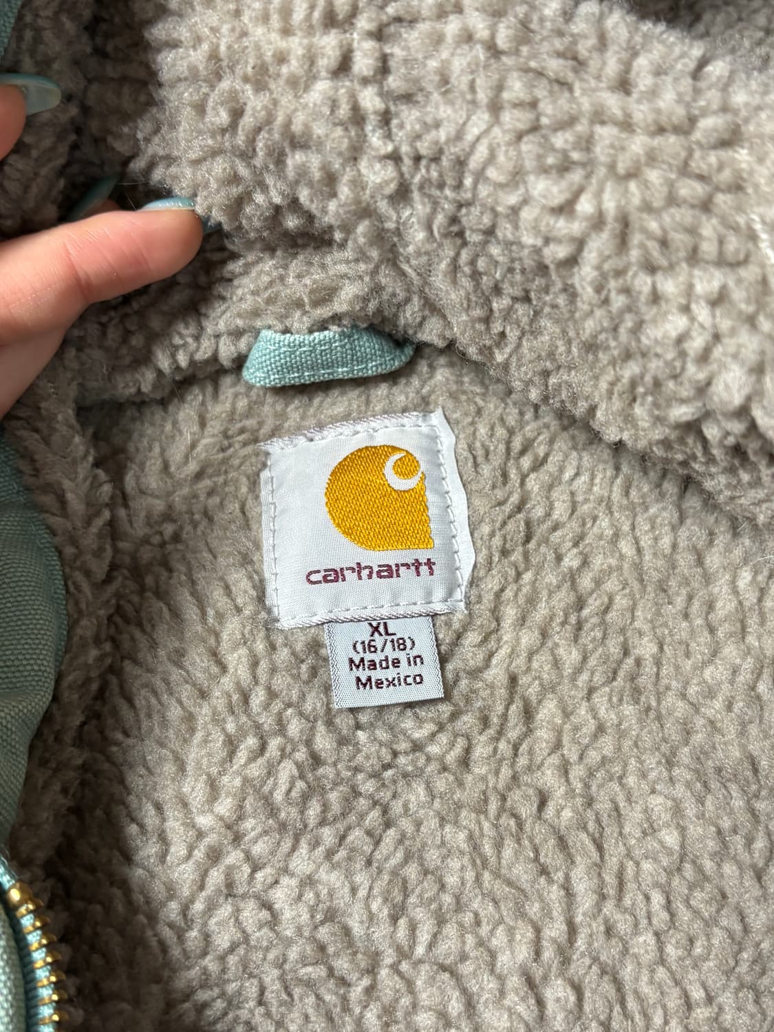 칼하트 워크자켓 후드 민트 상품이미지8