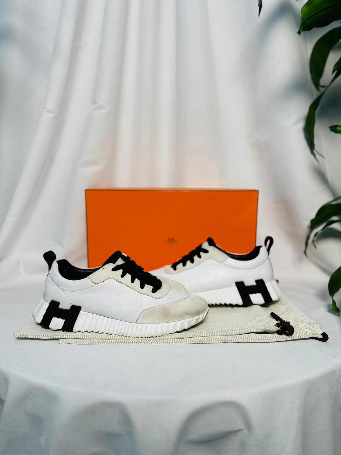 [정품] 에르메스 바운싱 화이트 코트스킨 블랑 40사이즈 상품이미지1