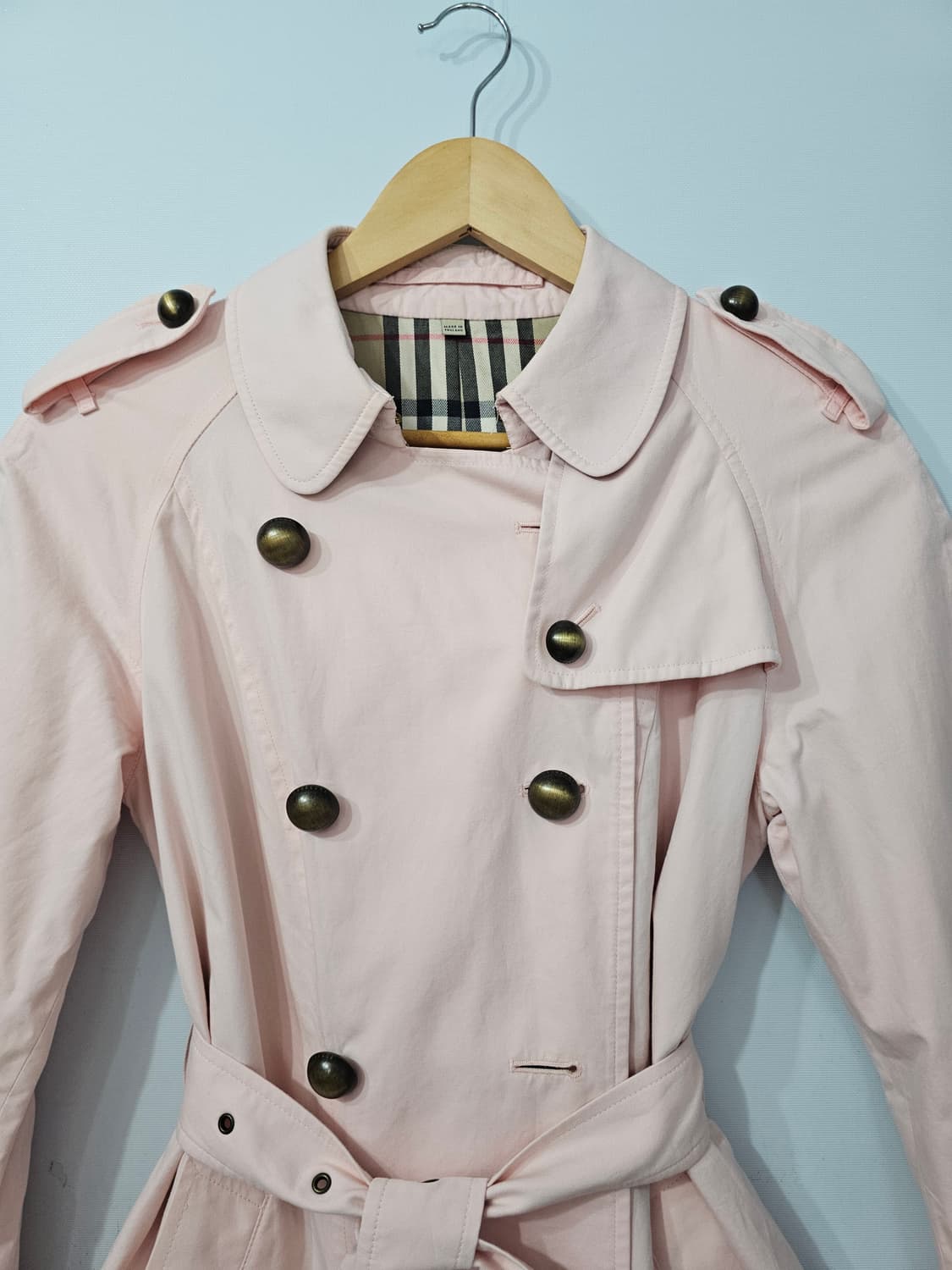 정품 버버리 핑크 트렌치 코트 55 상품이미지4
