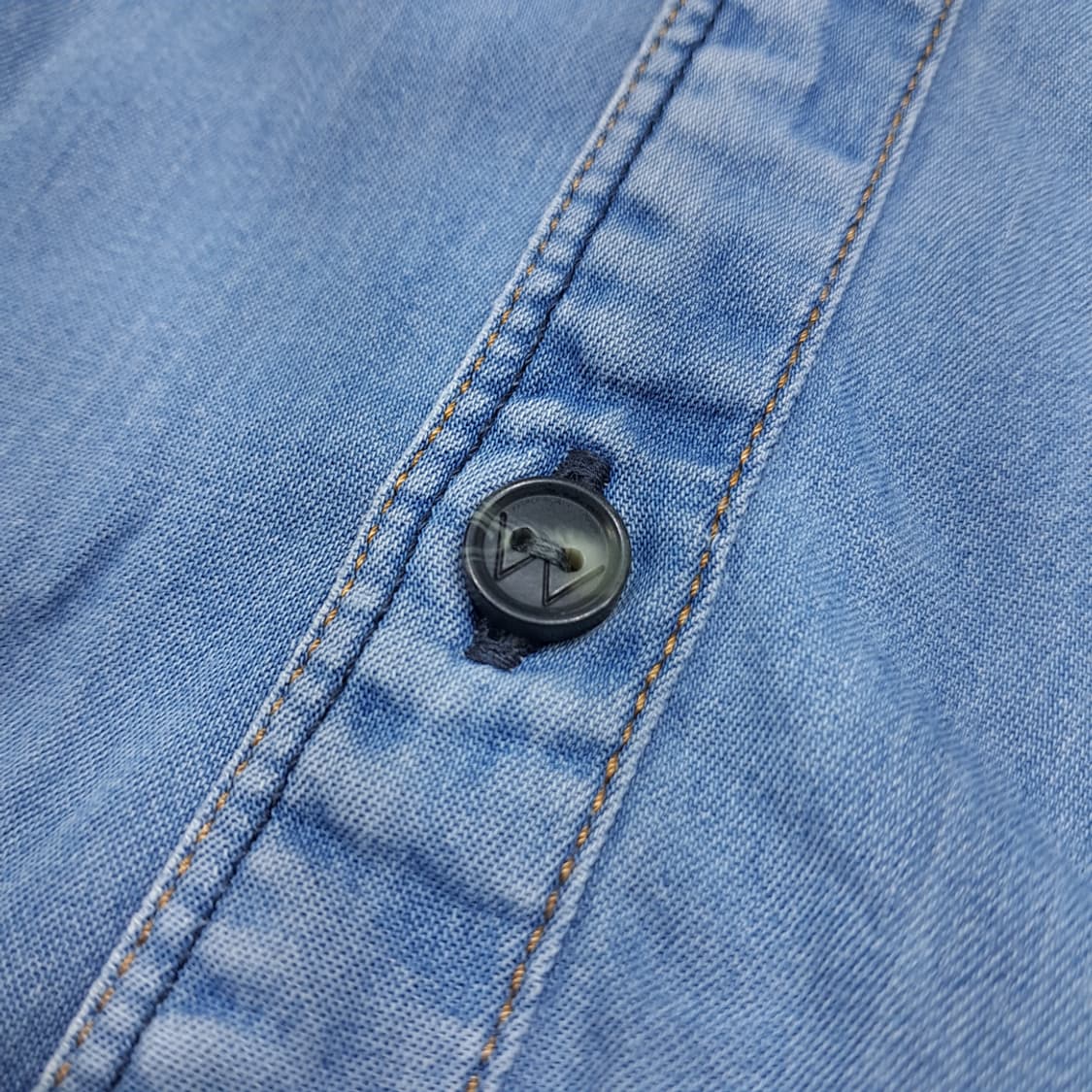 CL887 S 랭글러 슬림핏 라이트인디고 데님셔츠 남방 상품이미지6