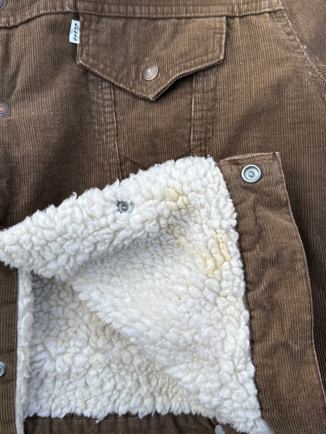 70-80s USA Levis 리바이스 쉐르파 코듀로이 트러커 자켓 상품이미지7