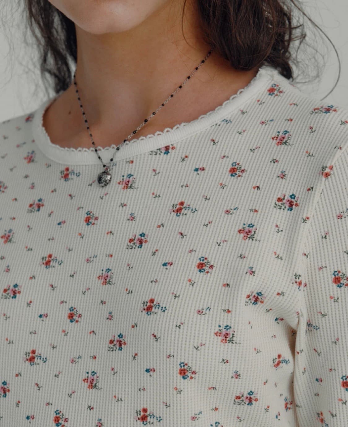 카티지하우스 플라워 와플 티셔츠 M 상품이미지2