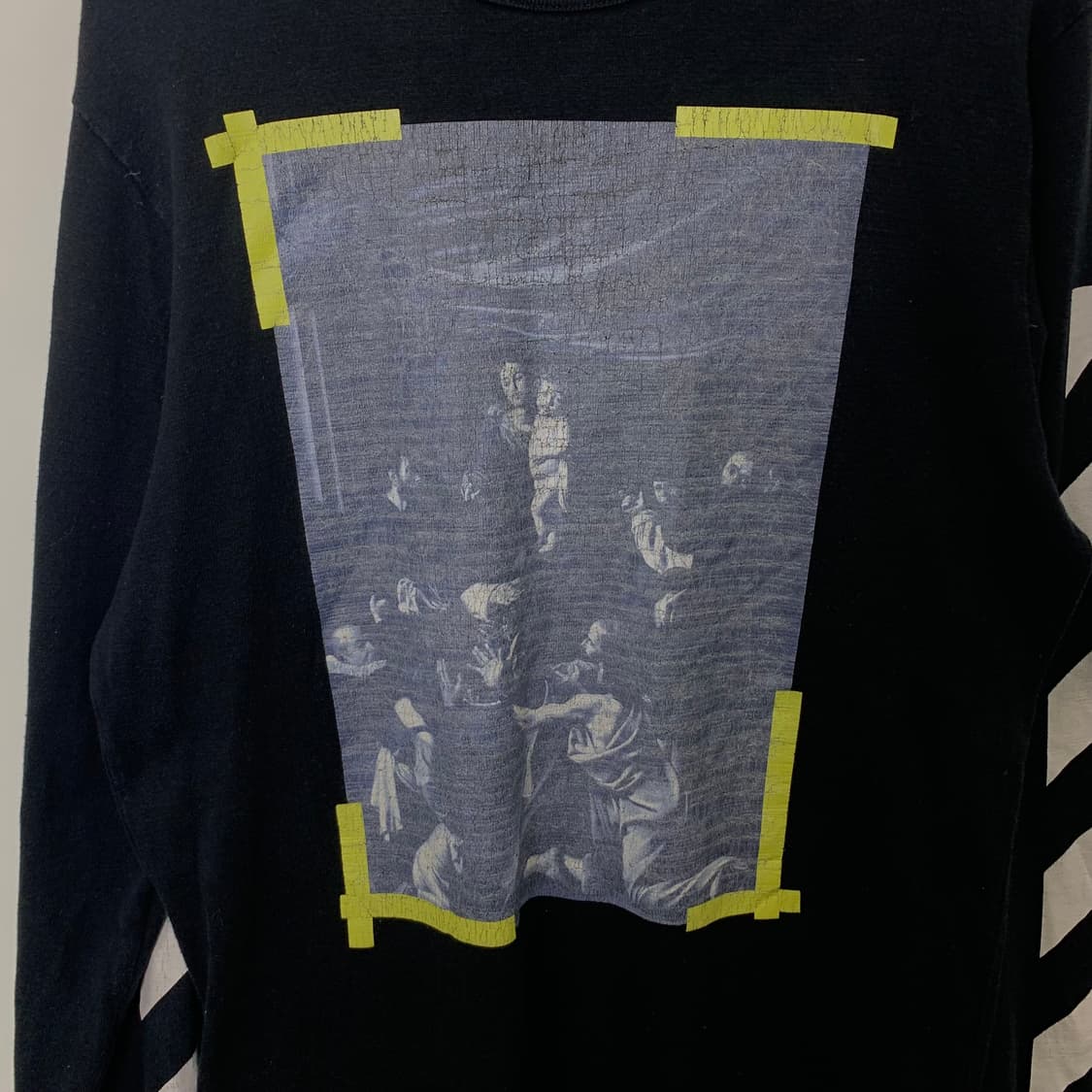 오프화이트 카라바조 블랙 롱슬리브 긴팔티 상품이미지5