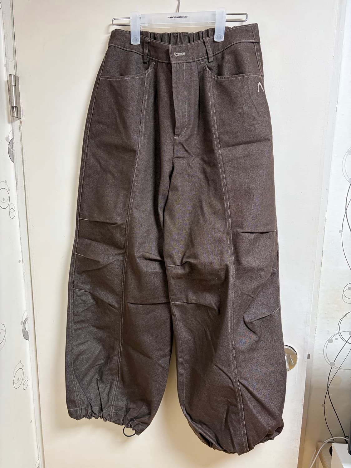 (2) 아캄 핀턱 데님팬츠 브라운 상품이미지2