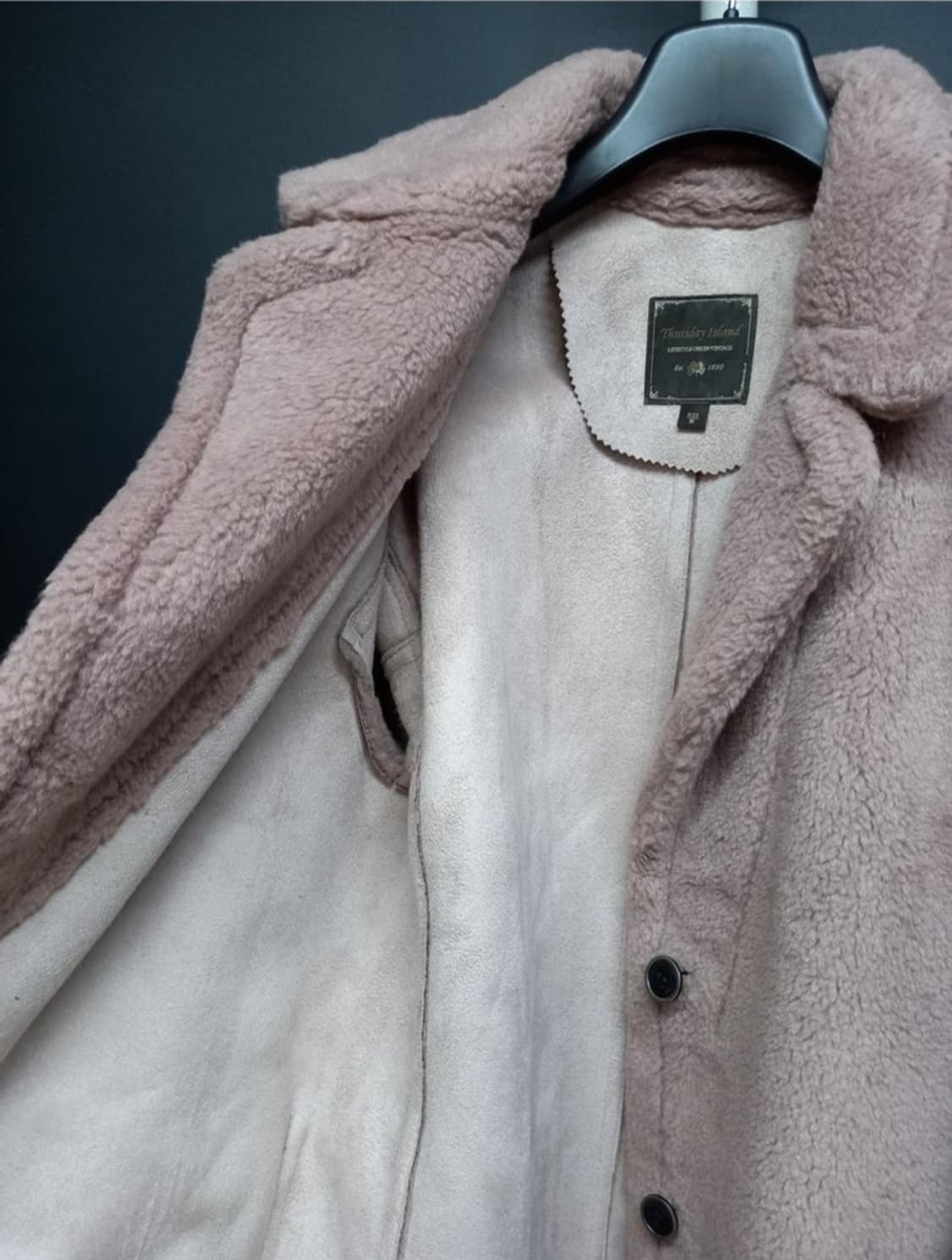 새 써스데이아일랜드 부클 테디베어 롱 코트 66 상품이미지9