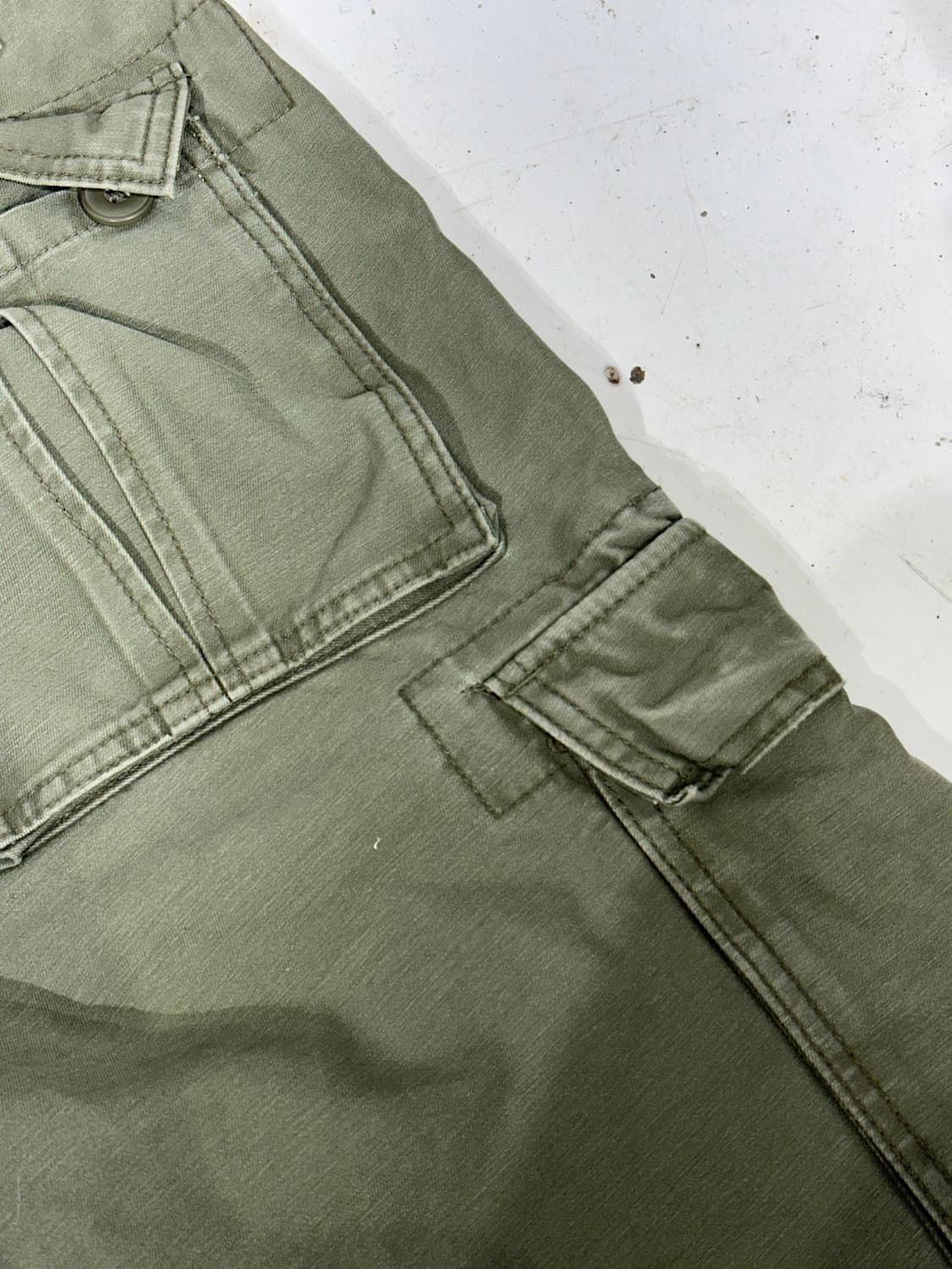 빈티지 카키 유틸리티 멀티 포켓 와이드 카고 팬츠  상품이미지6