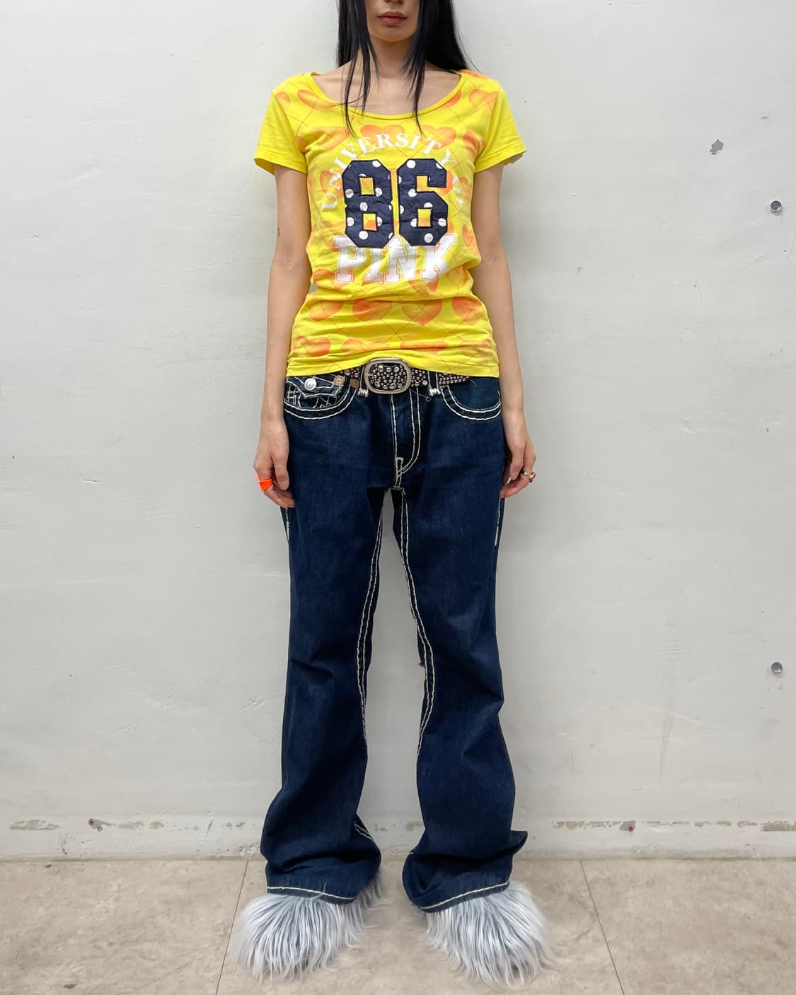 86 Argyle Heart Yellow T-shirt  상품이미지5