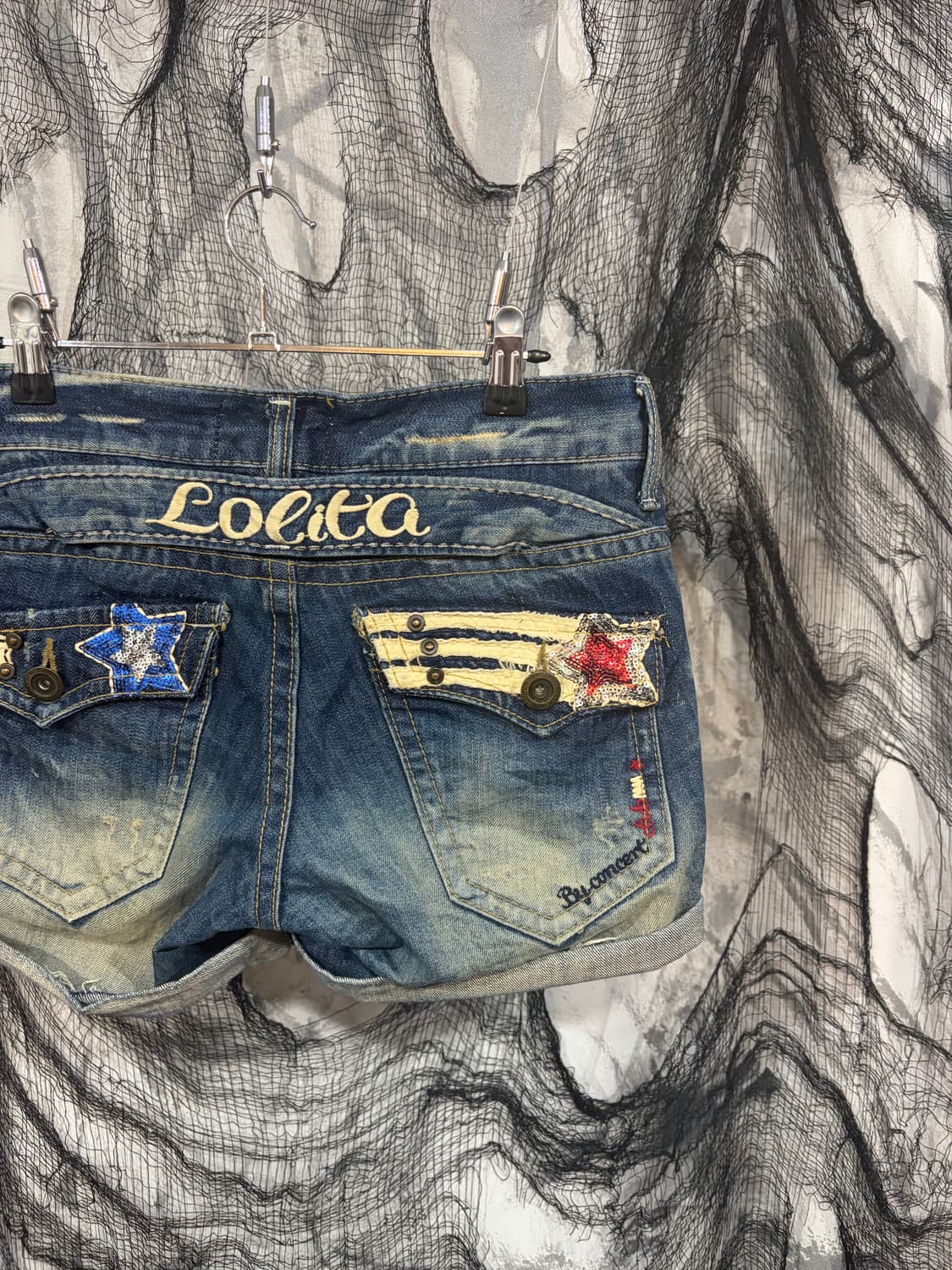 Y2K Lolita jeans star point short pants 상품이미지5