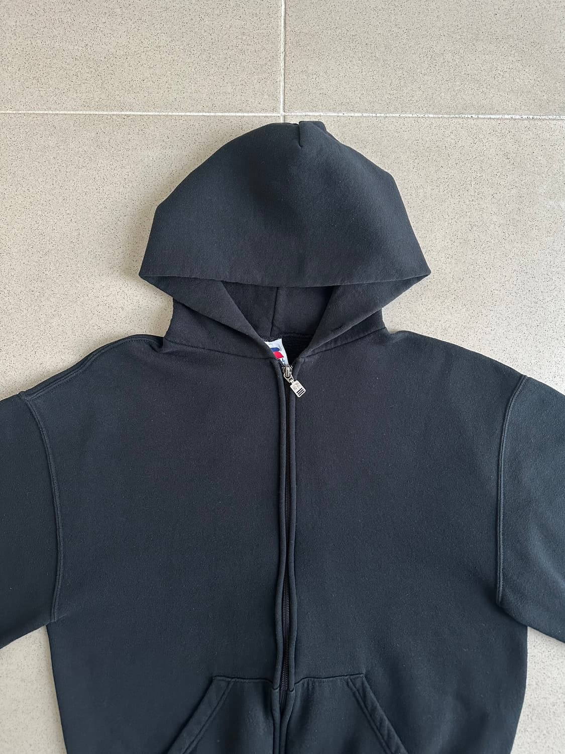 90s 빈티지 러셀 후드집업 블랙 M 상품이미지4