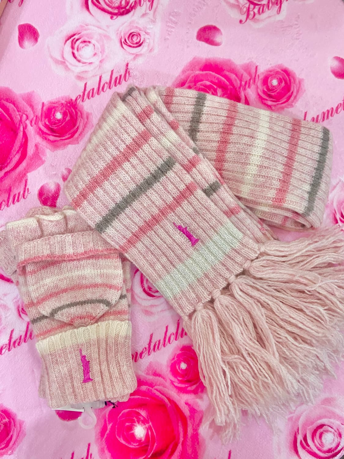 도쿄걸 셋업 이스트보이 목도리 빈티지니트 상품이미지1