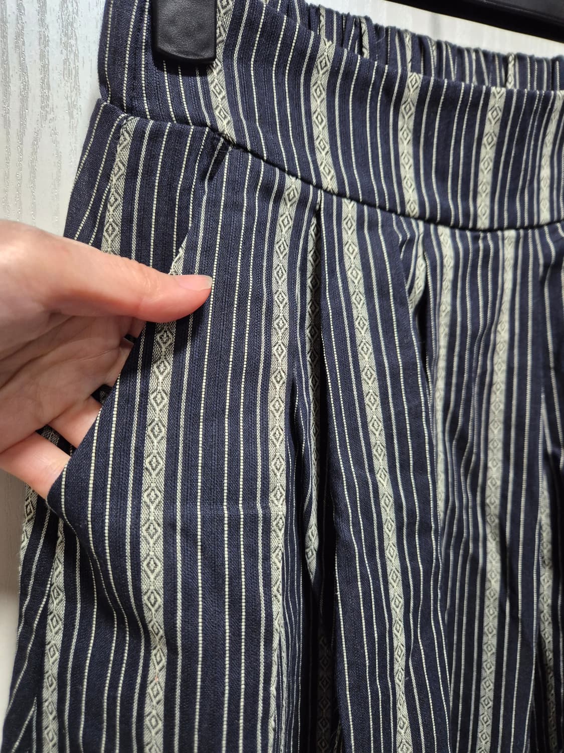 (세일)(새상품)스트라이프 끈나시 스커트 투피스 세트 상품이미지9