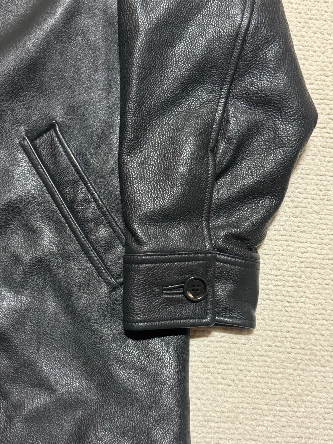 90s Old GAP 카우레더 카코트 L 상품이미지4