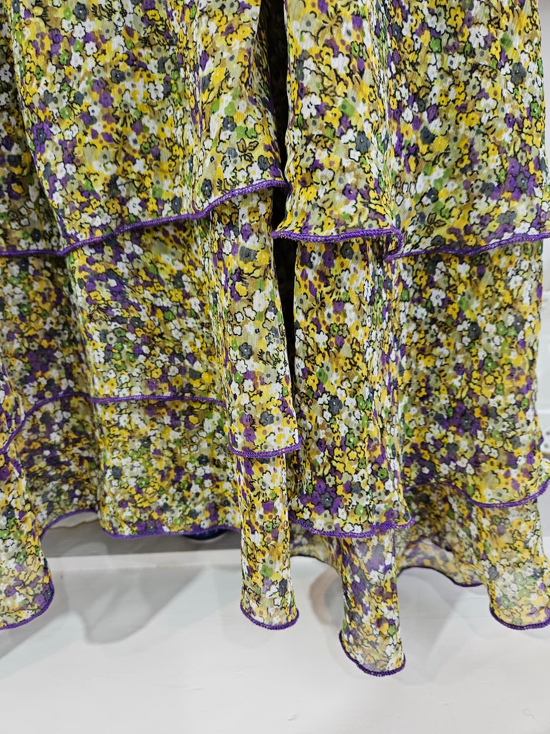 잔꽃 프릴 레이어드 쉬폰 원피스 상품이미지8