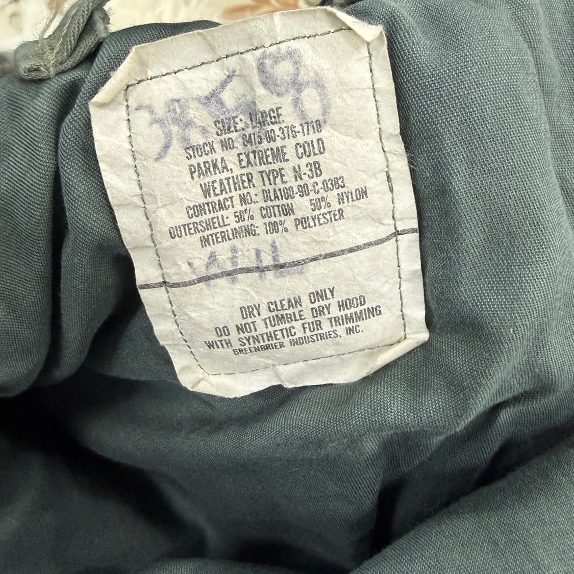 (L)90s 미군 오리지널 N3B 파카 자켓 상품이미지2
