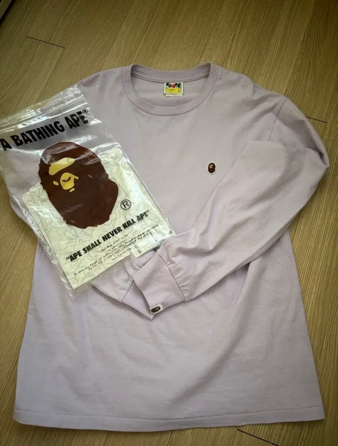 베이프 롱슬리브 긴팔 퍼플 상품이미지1