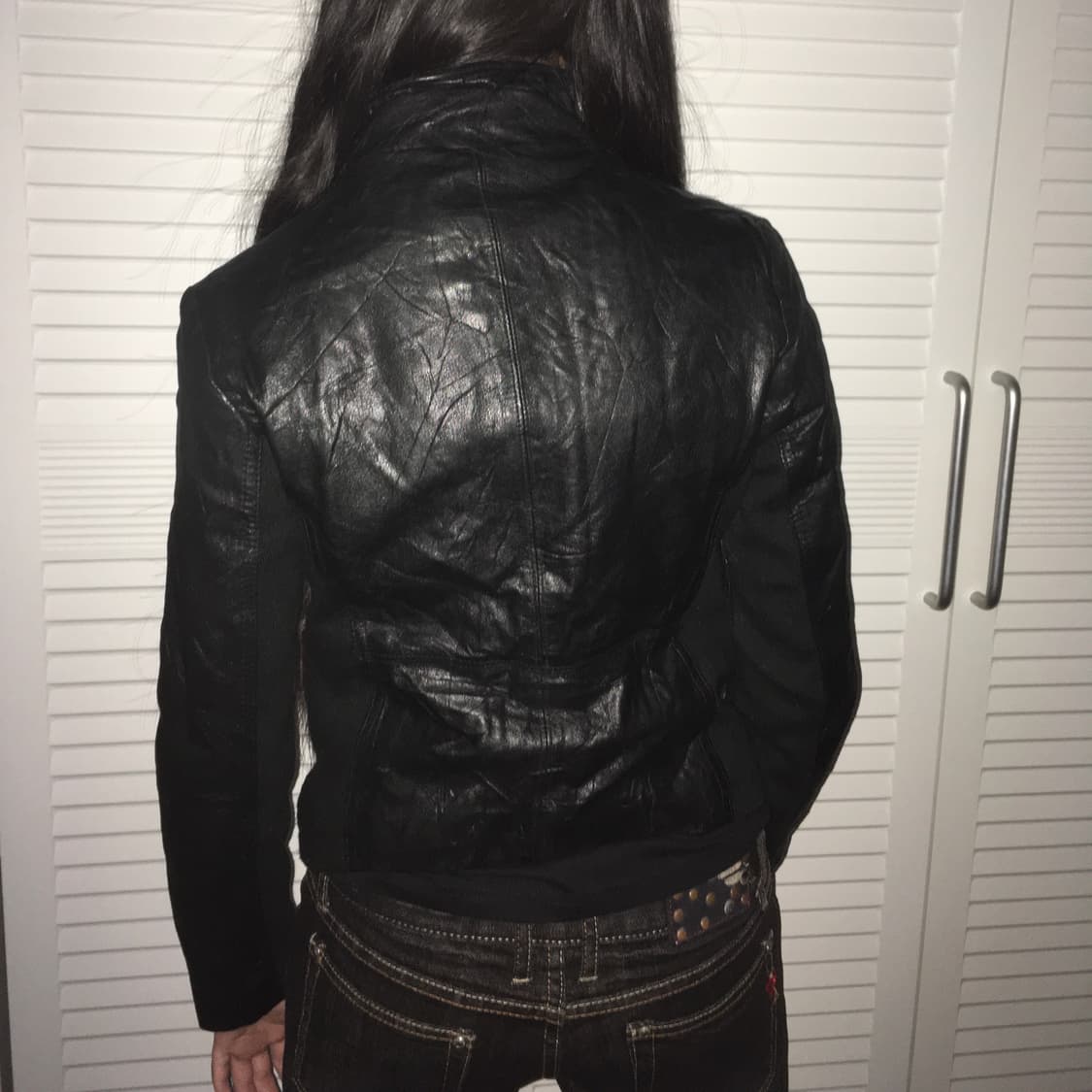 염소가죽 하이넥 레더자켓 상품이미지3