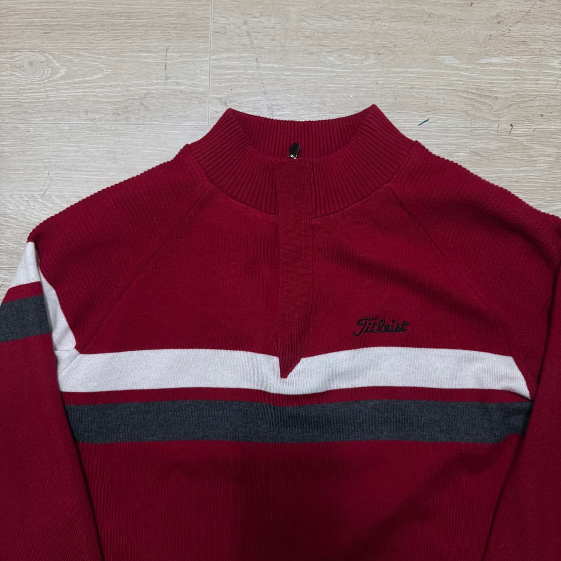 타이틀리스트 골프웨어 니트 집업 상품이미지2