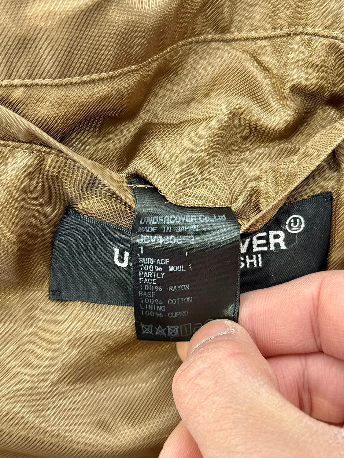 언더커버 18aw 도비 체스터 더블 울 코트 상품이미지8