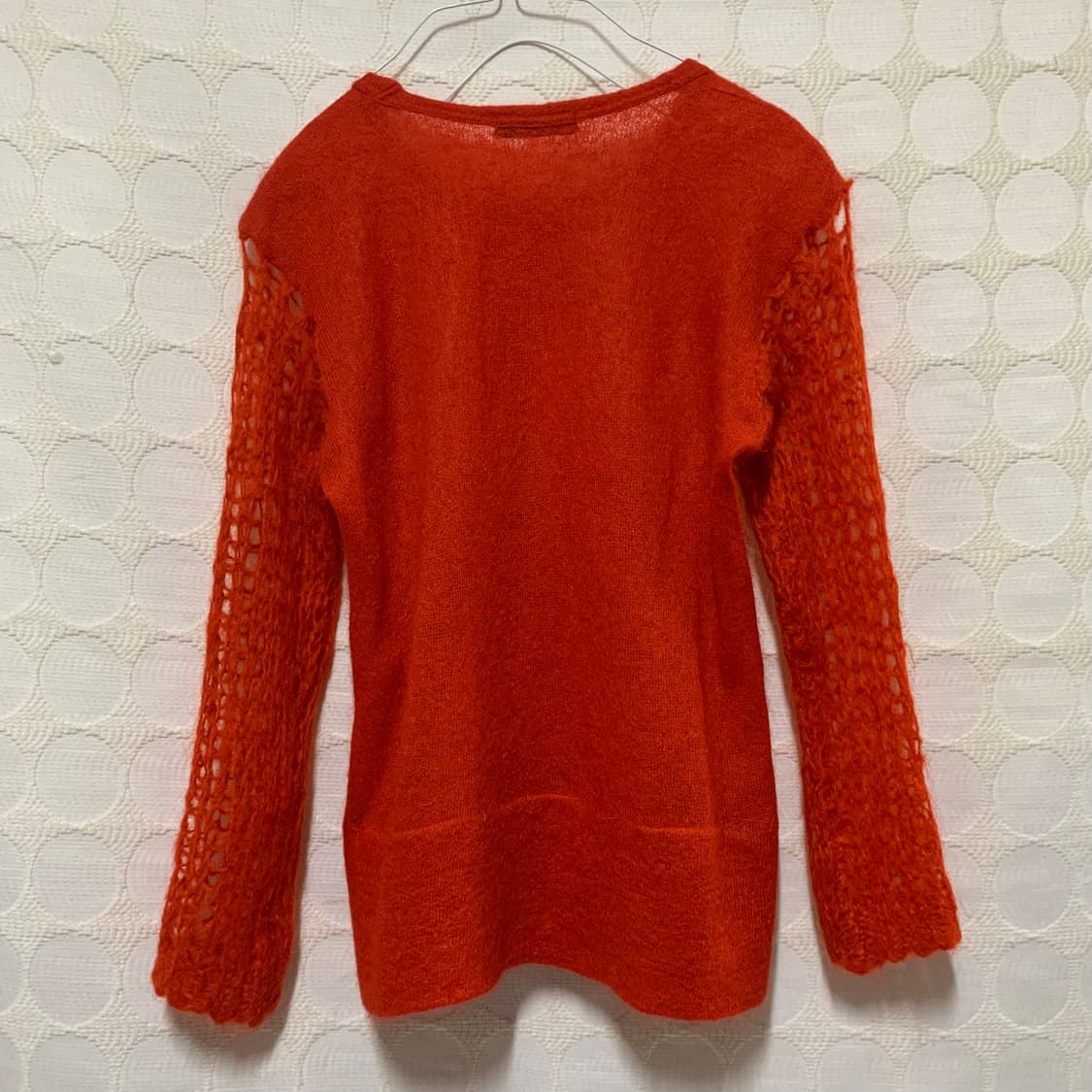 comme des garçons 레드 울 펀칭 니트 상의 상품이미지5