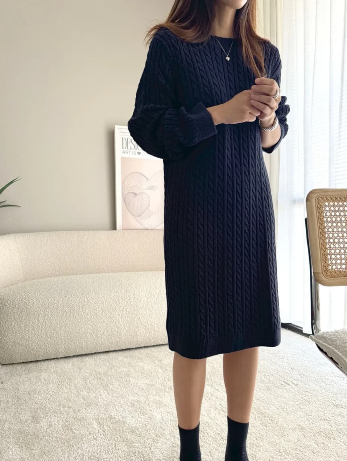 타미힐피거 니트 케이블 원피스 상품이미지1