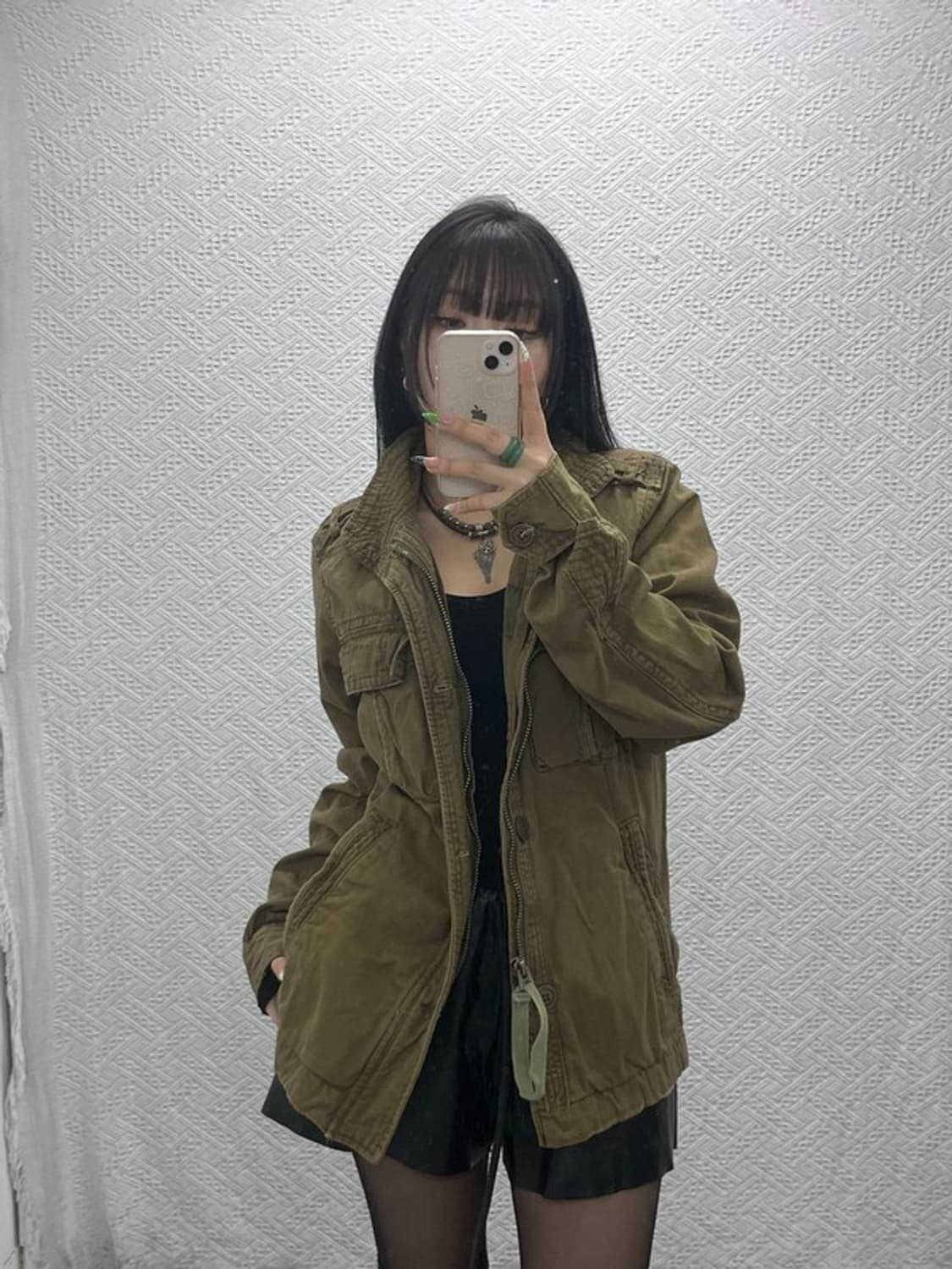 아베크롬비 밀리터리 사파리 헌팅 올리브 야상 자켓 S C09019 상품이미지2