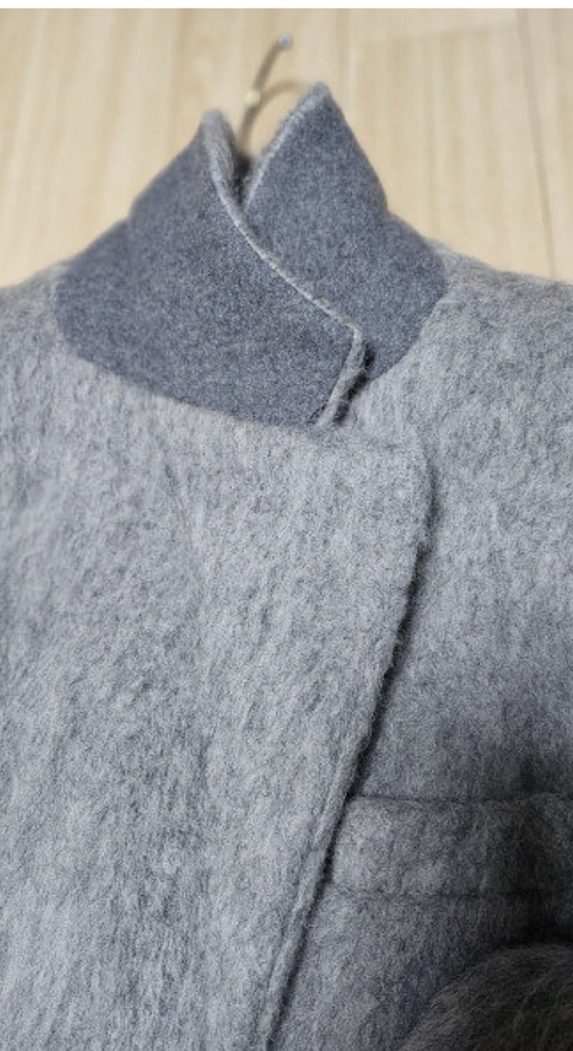 노티아 알파카 싱글 롱 코트 상품이미지3