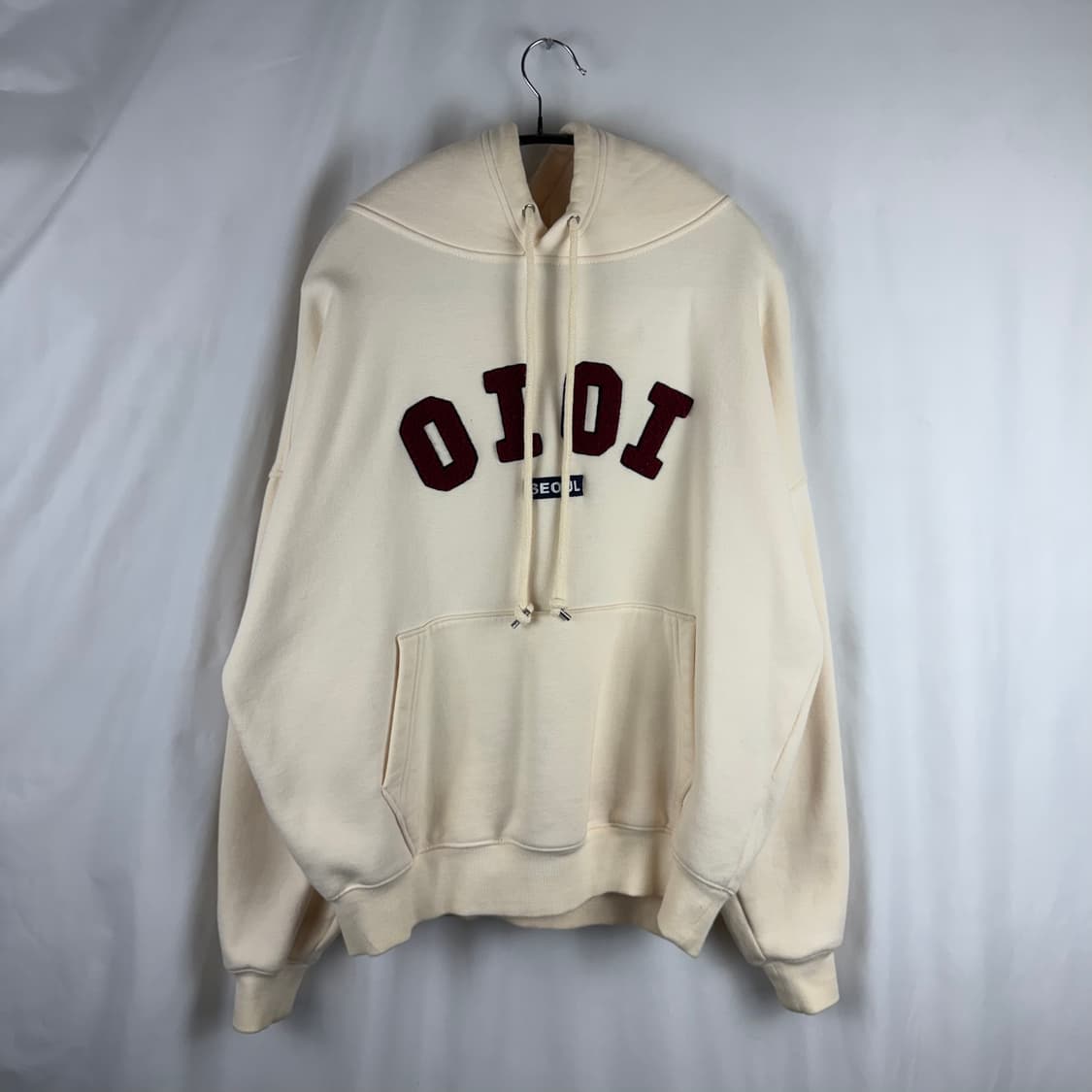 M) 오아이오아이 루즈핏 후드 티 크림 상품이미지2