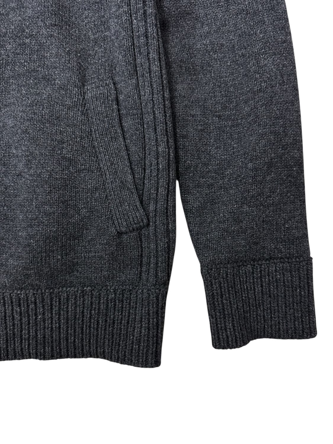 라코스테 울100% 니트집업 웜차콜 (105) 상품이미지7