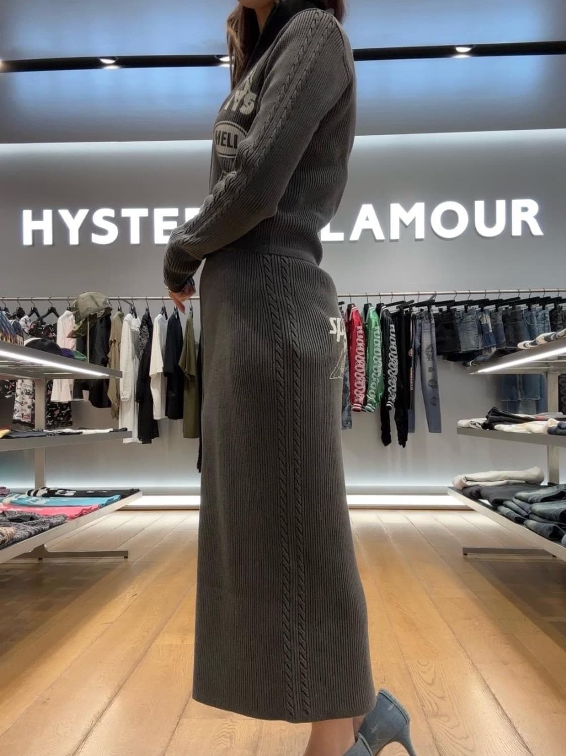 [F]히스테릭 글래머 25fw 저지 집업 가디건/그레이 상품이미지5