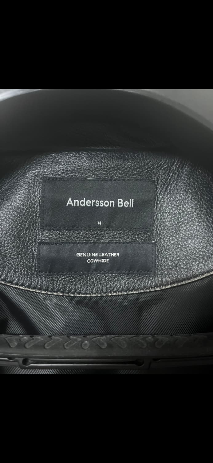 앤더슨벨 루시아 오버사이즈 레더 자켓 블랙 L 상품이미지4