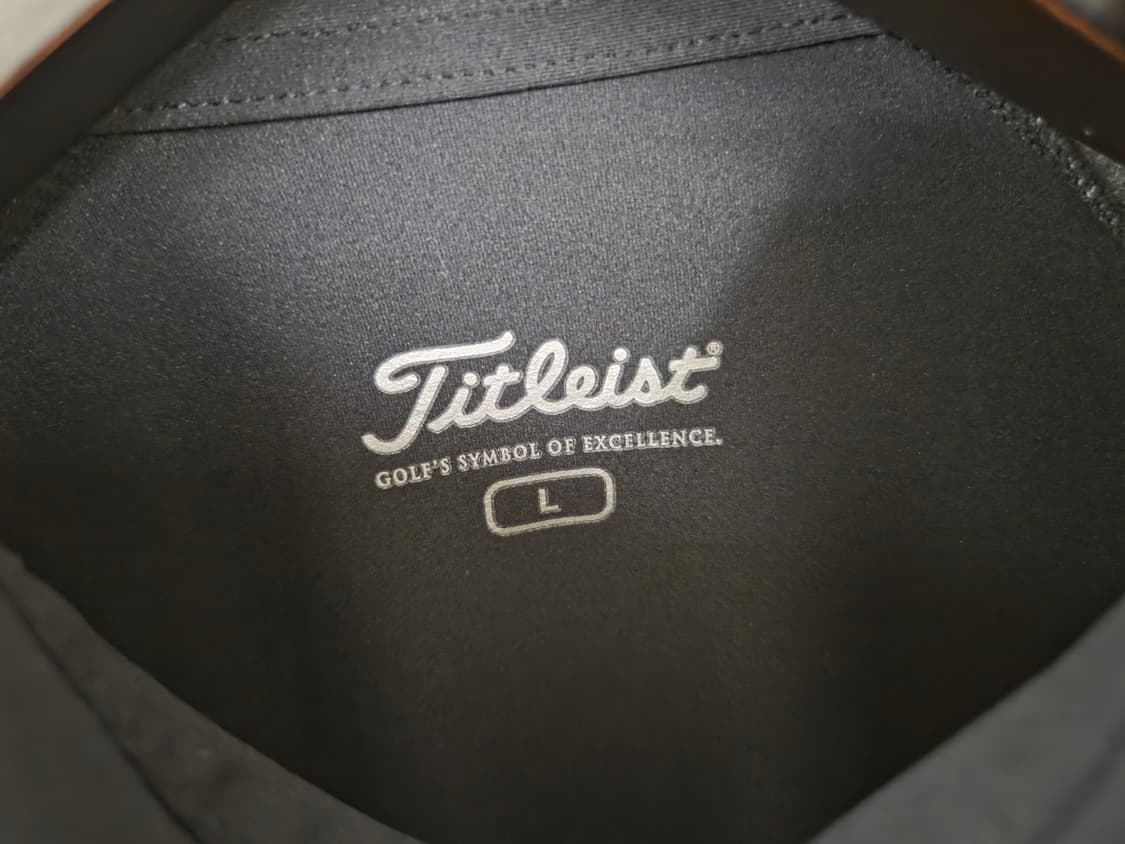 타이틀리스트 골프웨어 남성 L 사이즈 블랙/그레이 폴로티 상품이미지3