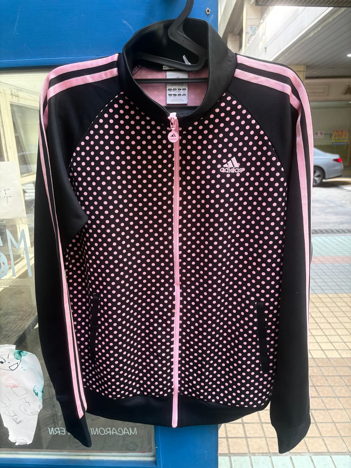 아디다스 블랙핑크 도트 집업 져지 상품이미지1