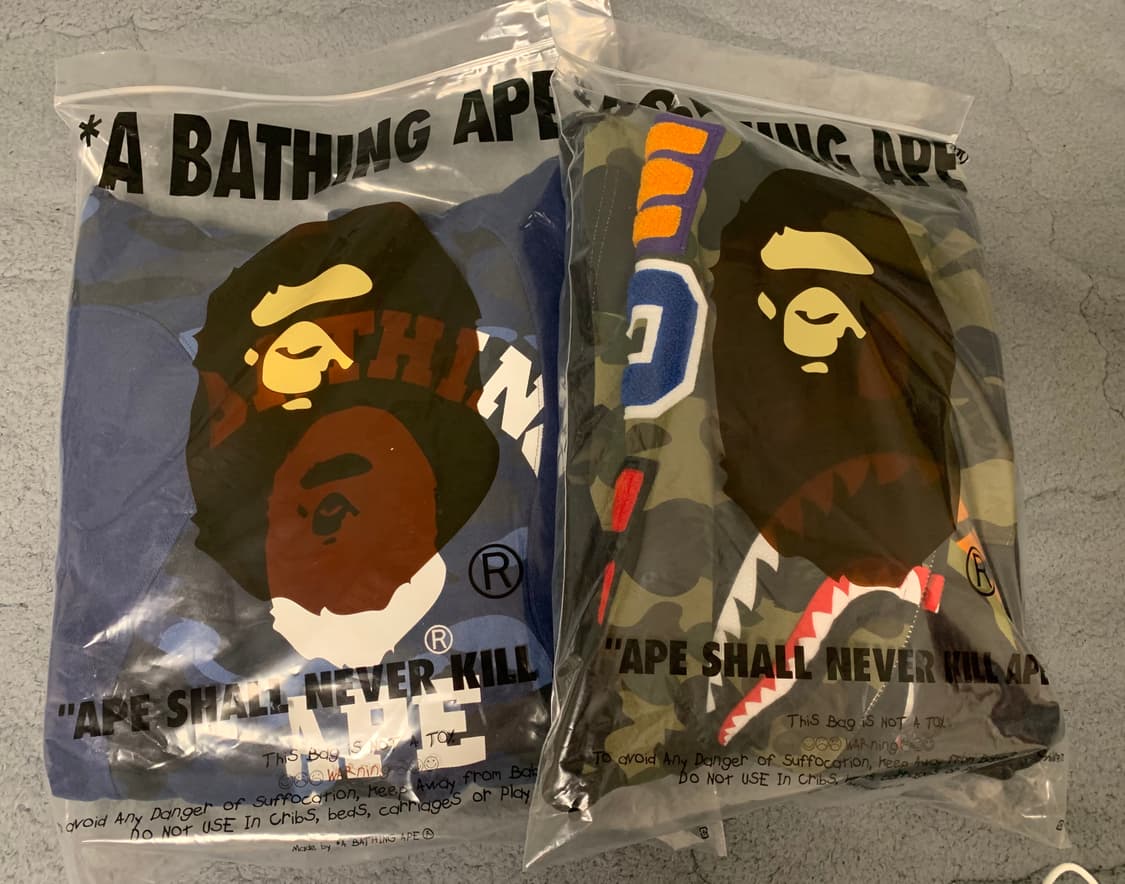 베이프 퍼스트 카모 샤크 풀집 후드 블랙 상품이미지7