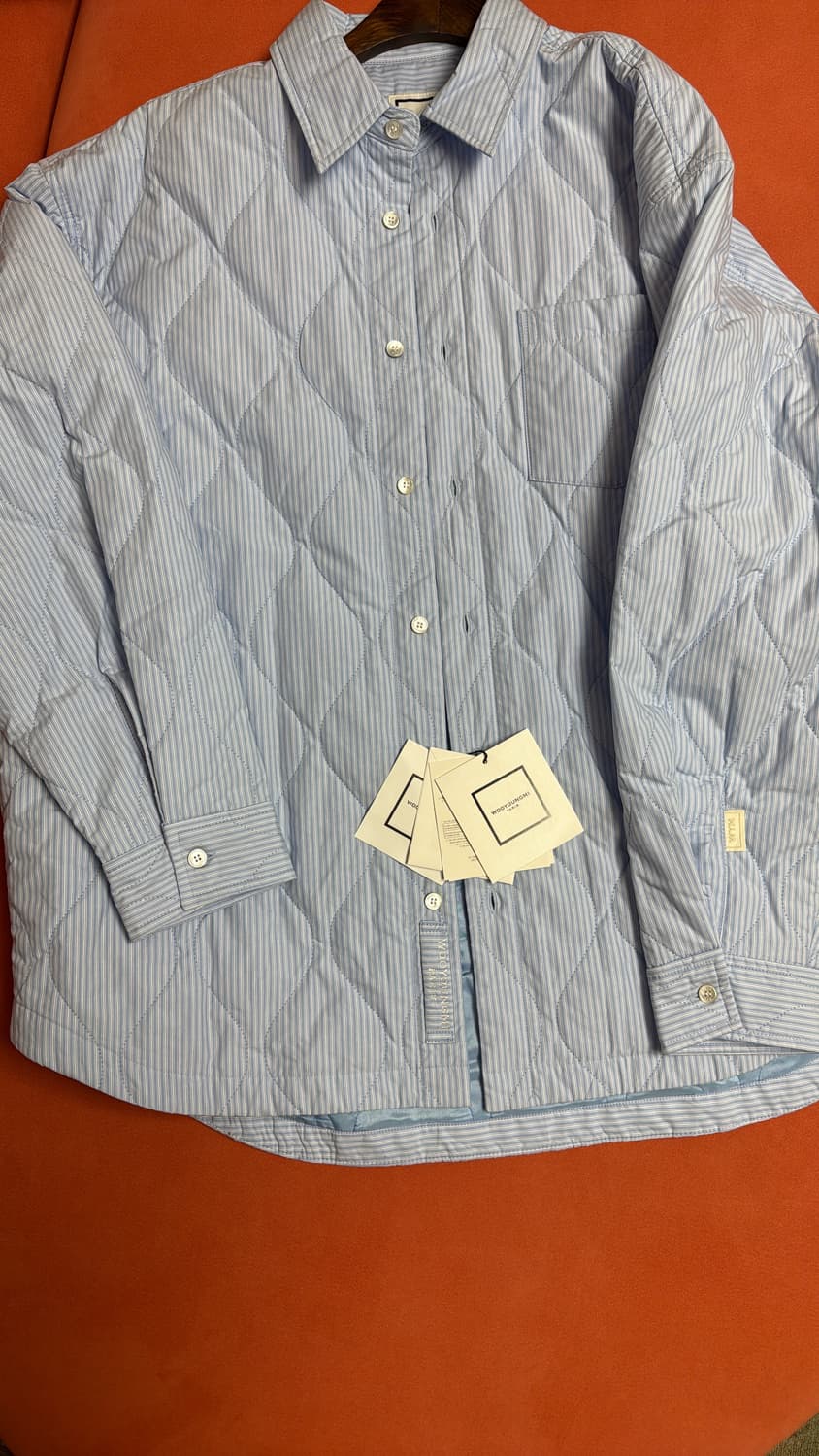 우영미 패디드 스트라이프 자켓 (미사용 새제품 백화점) 상품이미지5