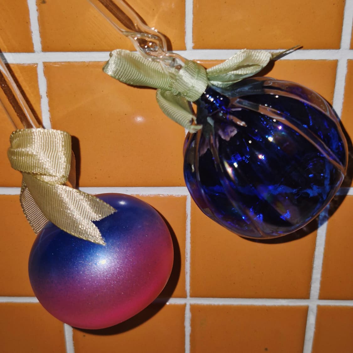 70s 핸드블로운 비드로 공예 장식 1p 상품이미지9