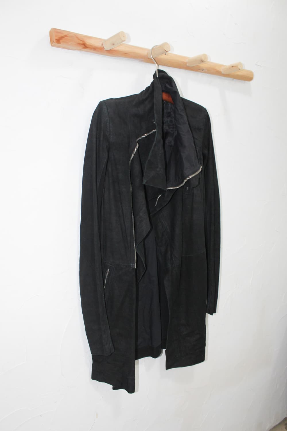 Rick Owens 15ss 릭오웬스 램스킨 레더 하이넥 바이커 자켓 상품이미지4