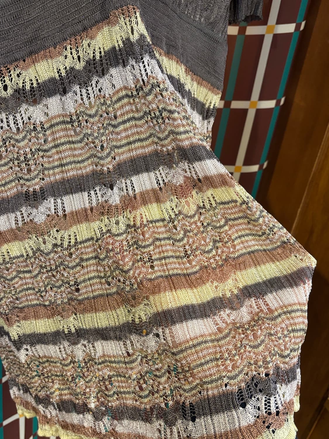 미쏘니 니트 원피스 그레이 멀티컬러 상품이미지5